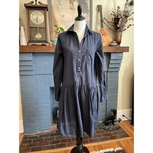 Greyson The Changemaker Dress Medium Large Navy Long Sleeve Button Up Tunic